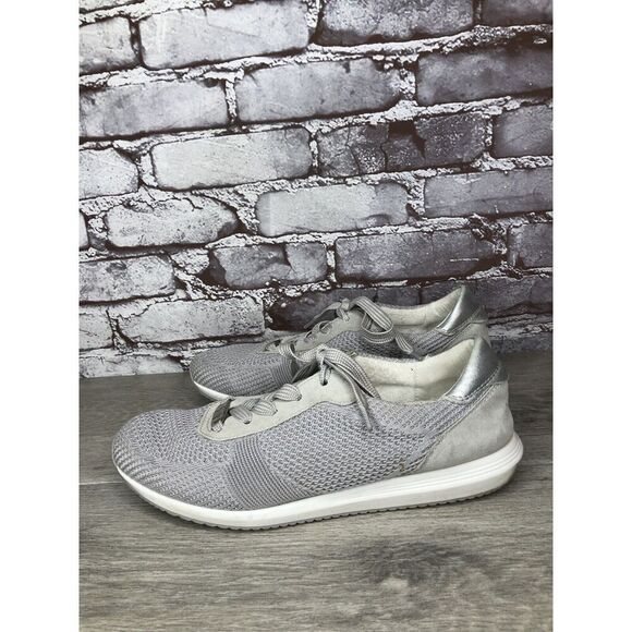 Ara Light Gray Knit Fabric Lace Up Casual Sneakers Women Sz 9.5M US/40EU/7UK - Picture 15 of 16